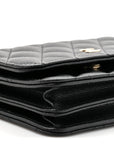 Caviar Quilted Mini Wallet On Chain WOC Black