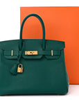 Epsom Birkin 30 Malachite