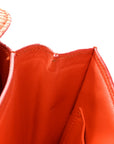 Snakeskin Medium Classic Box Flap Orange