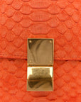 Snakeskin Medium Classic Box Flap Orange