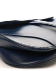 Calfskin Gradient Saddle Bag Indigo Blue