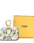 X SARAH COLEMAN Vitello Liberty Ceylon Micro FF Fish Eye Embossed Nano Baguette Charm Multicolor Cyber Blue