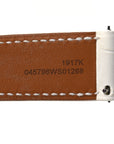 Matte Alligator Single Tour Watch Strap White