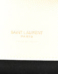 Grain De Poudre Matelasse Chevron Monogram Envelope Clutch Blanc Vintage