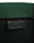 Canvas Embroidered Checkered Book Tote Black Green