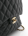 Lambskin Quilted Large In Seoul Backpack Black