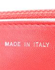 Patent Quilted Brilliant Wallet On Chain WOC Red