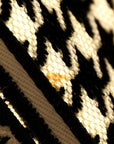 Canvas Houndstooth Embroidered Medium Lady D-Lite Black White
