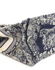 Canvas Embroidered Large D1ORiviera Toile De Jouy Reverse Book Tote Blue