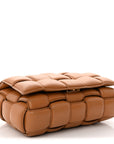 Nappa Maxi Intreccio Padded Cassette Crossbody Bag Caramel
