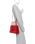 Calfskin Crocodile Embossed Baby Sac de Jour Eros Red