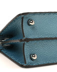 Metallic Cuoio Roma Sellerissima Nappa Sintetica Tape Stitch Petite Peekaboo I SEE U Iconic Satchel Placca Argento