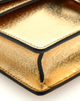Metallic Calfskin Super Mini Dionysus Shoulder Bag Gold