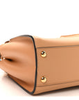 Vitello Seta Fabric Jacquard FF 1974 Mini Peekaboo Iconic Satchel Miele Scuro