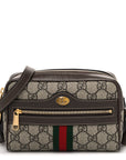GG Supreme Monogram Web Mini Ophidia Shoulder Bag Brown