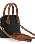 Canvas Calfskin Triomphe Mini Honorine Bag Tan