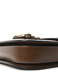 GG Supreme Monogram Horsebit 1955 Shoulder Bag Beige Brown Sugar