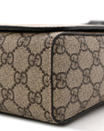 GG Supreme Monogram Web Flap Messenger Bag Black