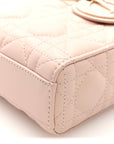 Lambskin Cannage Medium Lady D-Joy Powder Pink