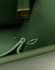 Smooth Calfskin 30 Montaigne Flap Bag Mint Green