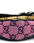 Monogram Multicolor Matelasse Diagonal Super Mini GG Marmont Shoulder Bag Green Blue Yellow Light Blue Pink