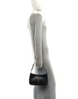 Calfskin Crocodile Embossed LE 5 A 7 Hobo Black