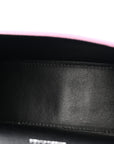 Strass Suede Hourglass Top Handle Bag XS Pink