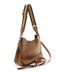 Vitello Daino Hobo Messenger Bag Caramel
