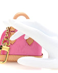 Vernis Monogram Micro Alma Bag Charm Key Holder Rose