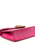 Smooth Calfskin Small Devotion Envelope Top Handle Bag Pink