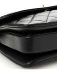 Lambskin Quilted Small Trendy CC Dual Handle Flap Bag Black