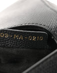 Grained Calfskin Mini Saddle Bag Black