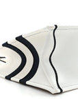 Canvas Embroidered Medium Miss D1OR Graffiti Book Tote Navy White