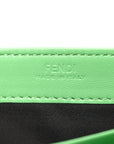 Nappa Matisse FF Embossed Continental Wallet On Chain Edamame