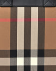 IP Check Nylon Calfskin Ormond Tote Bag Taupe Brown