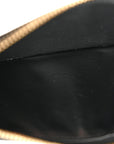 Calfskin Logo Coin Card Holder Black