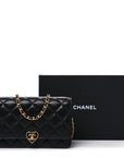 Lambskin Plexiglass Quilted Coco Love Wallet On Chain WOC Black