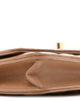 Calfskin Quilted Perfect Fit Wallet On Chain WOC Beige