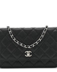 Caviar Quilted CC Turnlock Wallet On Chain WOC Black