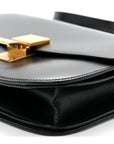 Box Calfskin Medium Classic Box Flap Bag Black