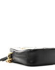 Calfskin Matelasse Mini GG Marmont Crossbody Bag Black