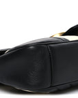 Calfskin Matelasse Medium GG Marmont Shoulder Bag Black White