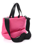 Tessuto Nylon Soft Padded Shopping Tote Fuxia