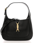Boarded Dyana Lux Calfskin Small Jackie 1961 Hobo Black
