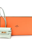 Matte Alligator Festival Kelly Bag Charm Vert D'eau