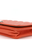 Caviar Quilted Boy Wallet On Chain WOC Orange