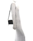 Grained Calfskin Caro Double Pouch Black