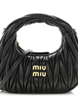 Nappa Matelasse Mini Wander Hobo Black