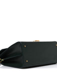Grain de Poudre Medium Classic Monogram Cassandra Top Handle Dark Green