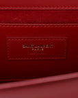 Smooth Calfskin Medium Classic Monogram Kate Tassel Satchel Lipstick Red